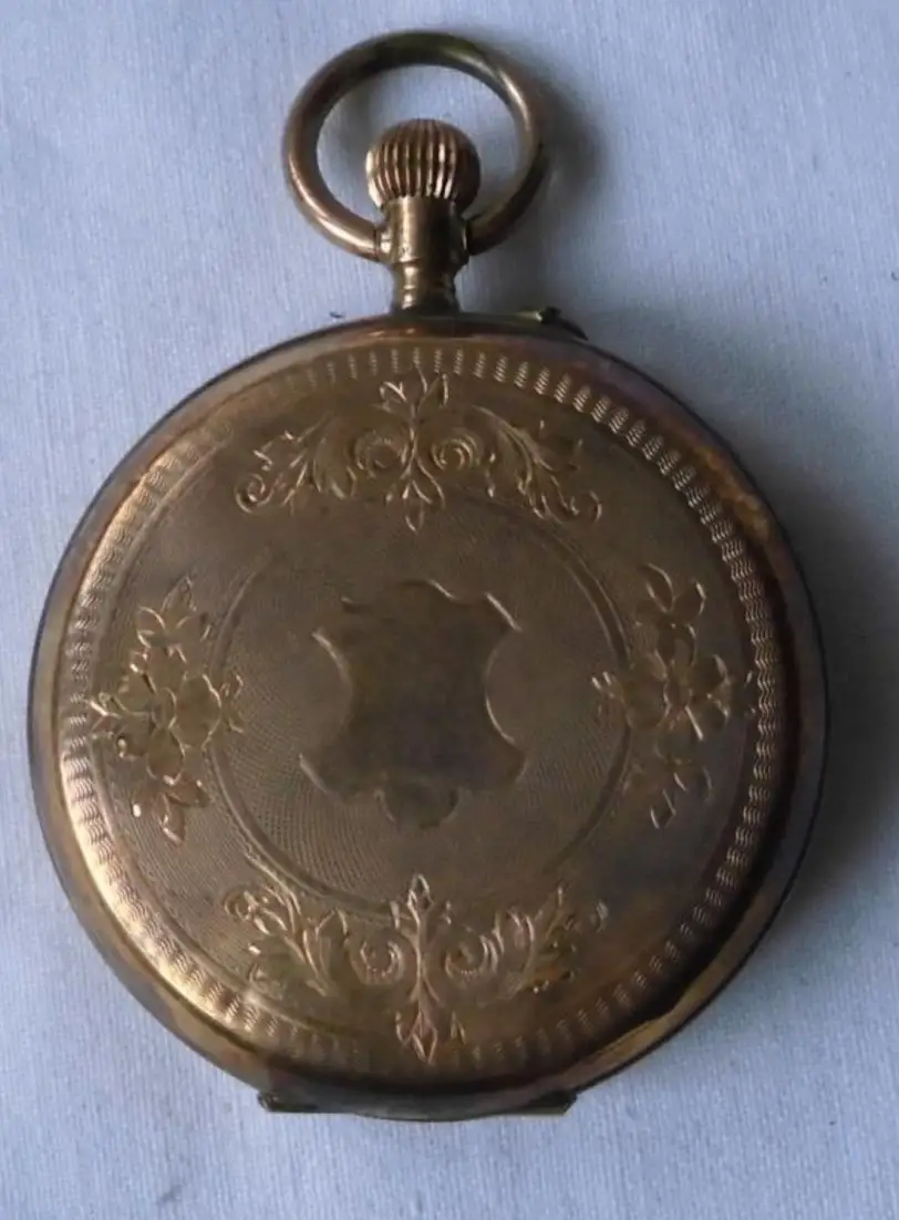 seltene Herren Sprungdeckel Taschenuhr Gold um 1920 (112133) 0