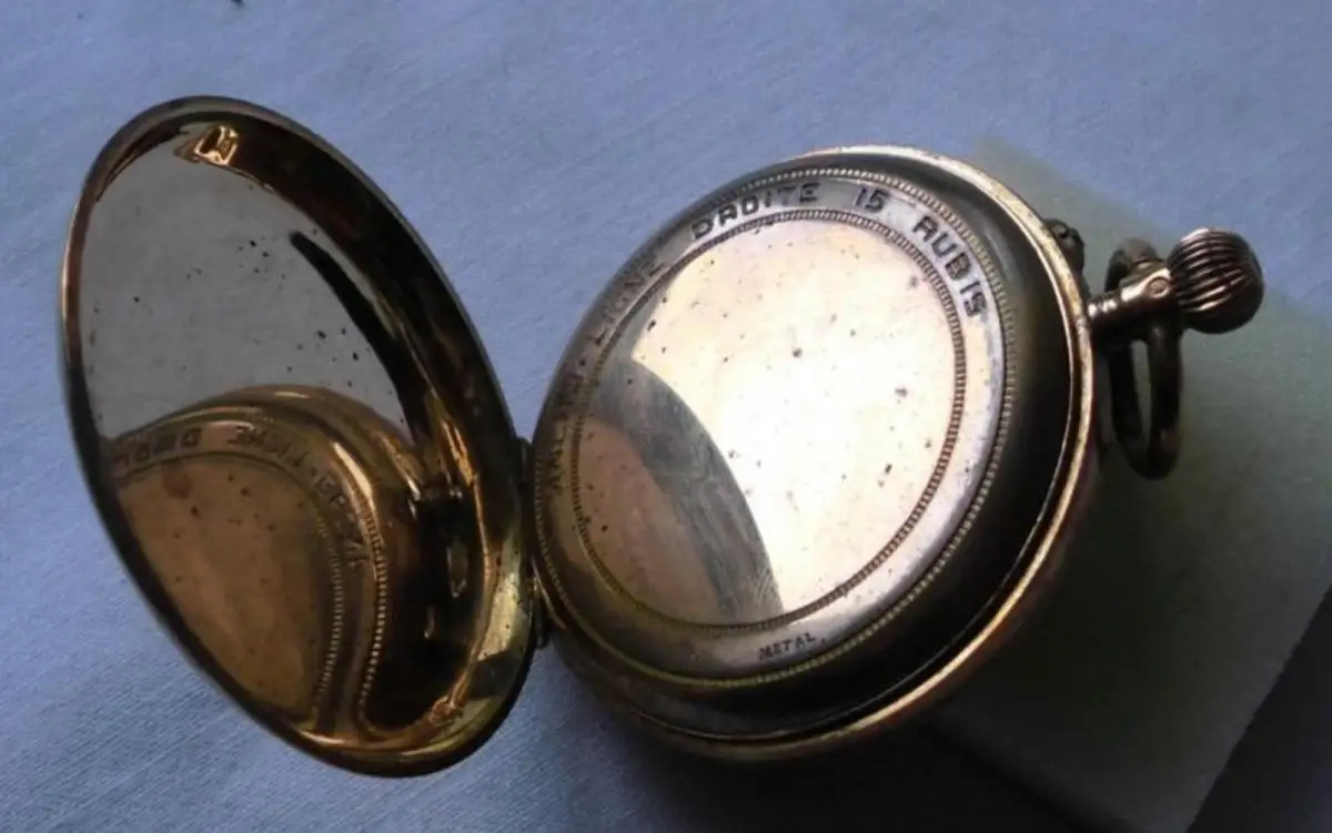 seltene Herren Sprungdeckel Taschenuhr Gold um 1920 (112133) 4