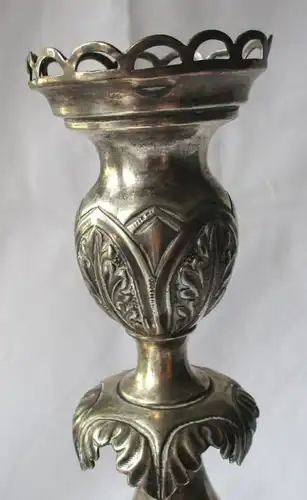 seltener russischer 84 Zolotnik Silber Kerzenleuchter aus St. Petersburg 1875