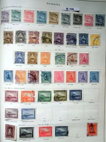 belle collection de timbres de haute qualité Nicaragua 1862 à 1925