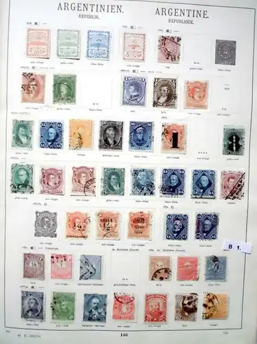 belle collection de timbres de haute qualité Argentine 1858 à 1935