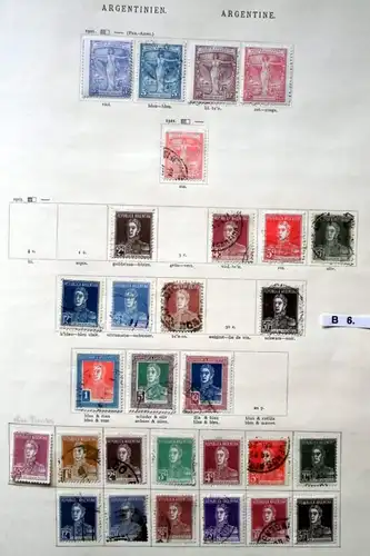 belle collection de timbres de haute qualité Argentine 1858 à 1935