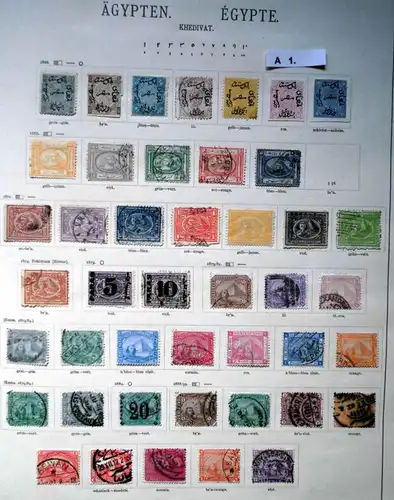 schöne hochwertige Briefmarkensammlung Ägypten 1866 bis 1926