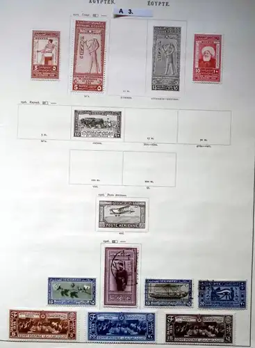 schöne hochwertige Briefmarkensammlung Ägypten 1866 bis 1926