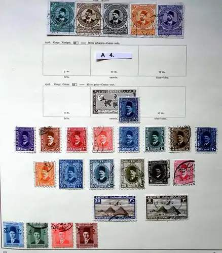 schöne hochwertige Briefmarkensammlung Ägypten 1866 bis 1926