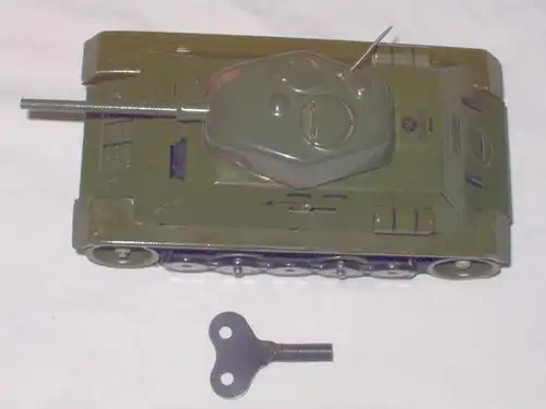 mechanischer Spielzeugpanzer aus Blech um 1950 (DI2619)