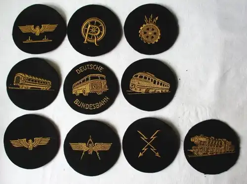 complet ensemble de tous les 10 allemand Reichsbahn insigne en tissu manches /101900