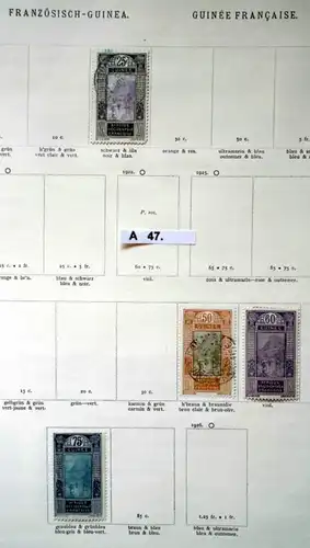 schöne hochwertige Briefmarkensammlung französische Kolonien in Afrika ab 1893