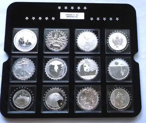 noble étui en bois avec 15 pièces Fabulous 15 Silvercollection 2011 (117062)