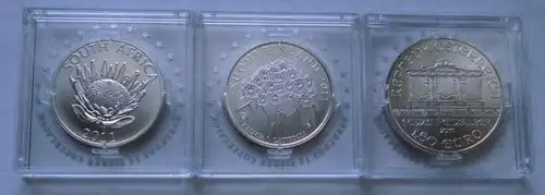 edles Holzetui mit 15 Münzen Fabulous 15 Silvercollection 2011 (117062)