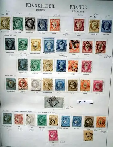 collection rare de timbres France 1849 à 1939 presque complète