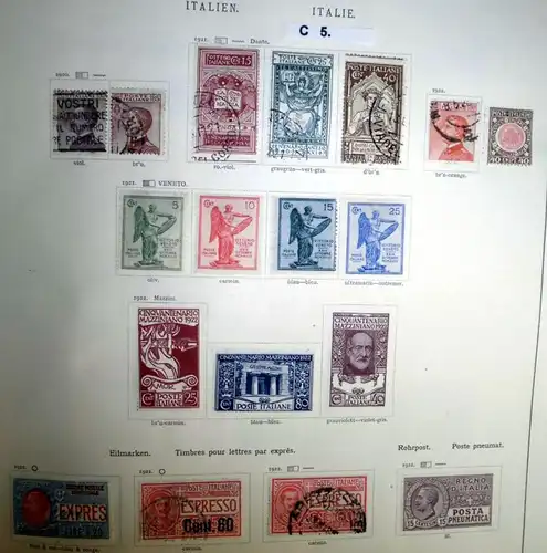 seltene Briefmarkensammlung Italien 1861 bis 1938 fast komplett RAR!!!