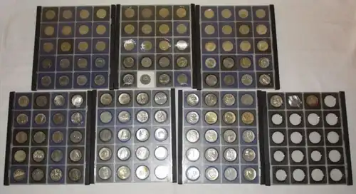 Collection de pièces commémoratives de RDA complète 123 pièces Brillant de timbre (111376)