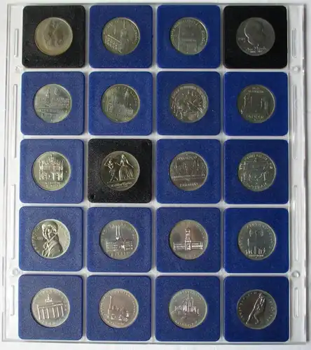 DDR Gedenkmünzensammlung komplett 123 Münzen Stempelglanz (111376)