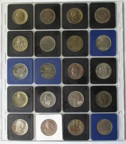 DDR Gedenkmünzensammlung komplett 123 Münzen Stempelglanz (111376)