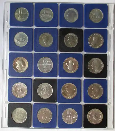 Collection de pièces commémoratives de RDA complète 123 pièces Brillant de timbre (111376)