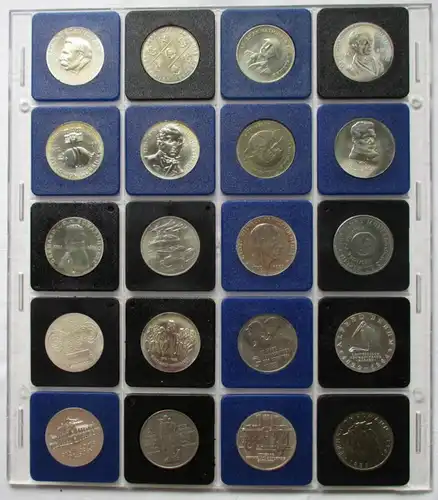 DDR Gedenkmünzensammlung komplett 123 Münzen Stempelglanz (111376)