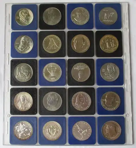 DDR Gedenkmünzensammlung komplett 123 Münzen Stempelglanz (111376)