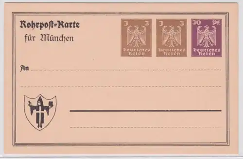 55635 Privategancegancätz Carte Rohrpost pour Munich PP87/A1/03