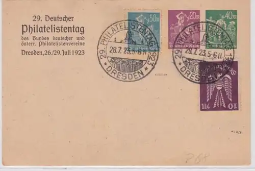 53528 Affaire privée PP68/C2 imputation 29. dt. Journée philatéliste Dresde 1923