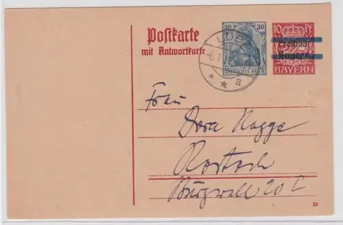 97539 Carte postale P134I/F Lübz vers Rostock 1920