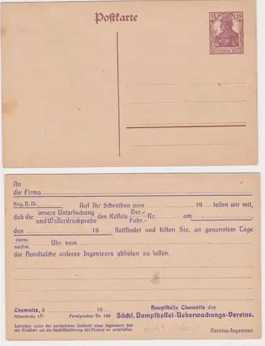 97981 Ganzsachen Postkarte P116 Zudruck Dampfkessel-Überwachungs-Verein Chemnitz