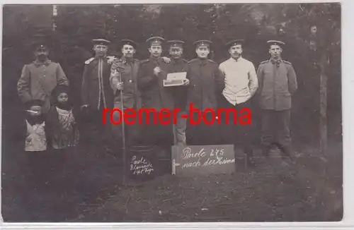 84204 Photo Ak Carabinier Parole selon la maison vers 1915
