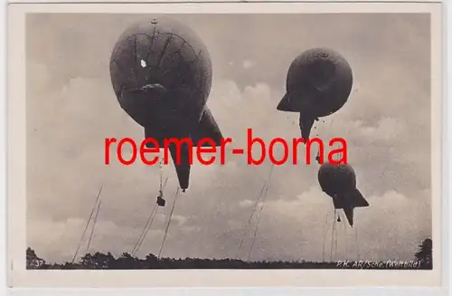 85049 Photo Ak militaire Ballons Bloc de blocage de ballons autour de 1930