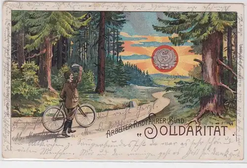 90262 Ak travailleurs Cyclistes Bund 'Solidarité' 1907