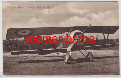 82806 Ak französischer Nieuport Kampfeinsitzer Flugzeug um 1915