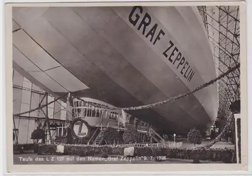 75904 Ak Taufe des LZ 127 auf den Namen 'Graf Zeppelin' 9.7.1928