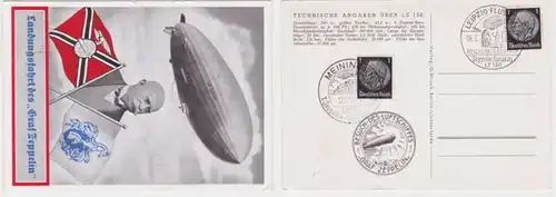 88436 Publicité Ak Débarquement du 'Graff Zeppelin' 1938