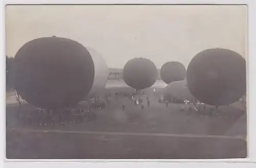 87743 photo Ak ballon à air chaud aéro-aéroport ballon plein de souffleur 14.9.1913