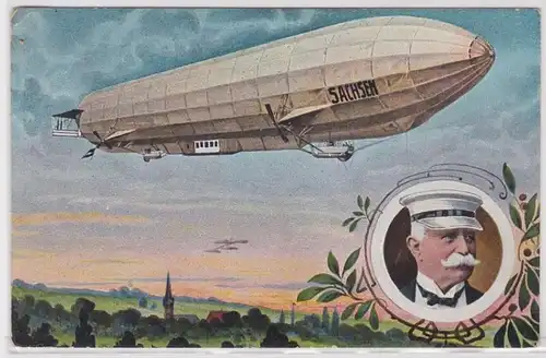 88832 Ak Zeppelin Freightsacht Sachsen vers 1910