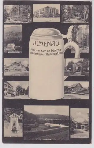 72606 Mehrbild Ak Ilmenau mit Bierkrug und Stadtansichten 1910