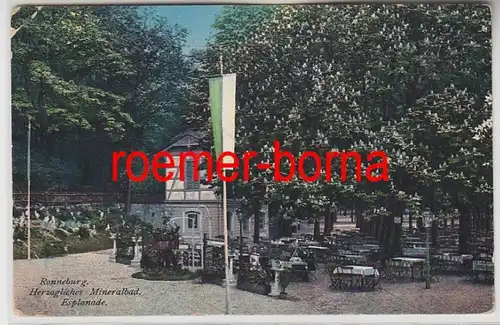 83174 Ak Ronneburg herzogliches Mineralbad Esplanade 1916