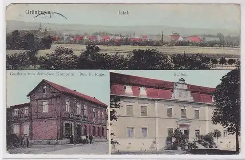 88783 Mehrbild Ak Grüningen Gasthaus zum deutschen Kronprinz 1916