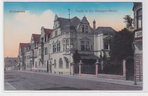 90201 Ak Zeulenroda Partie in der Schopper Strasse 1916