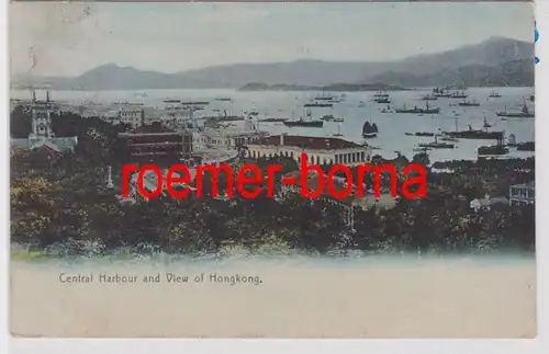 85901 Ak Central Harbour à la View of Hong Kong vers 1910