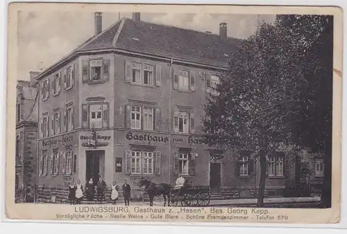 73678 Ak Ludwigsburg Gasthaus zum 'Hasen' 1925