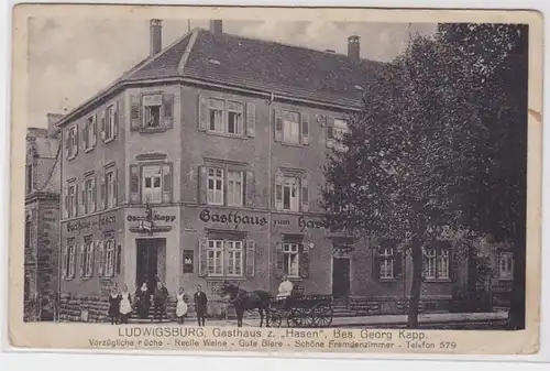 73678 Ak Ludwigsburg auberge de jeunesse au 'Hasen' 1925
