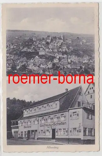 84312 Multi-image Ak Altensteig boulangerie et auberge à l'ombre 1934