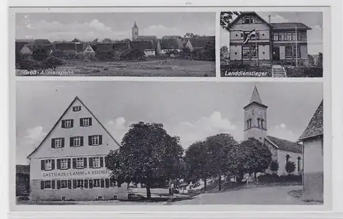 89636 Multi-image Ak Grand-Allmerspandn auberge à l'agneau vers 1940