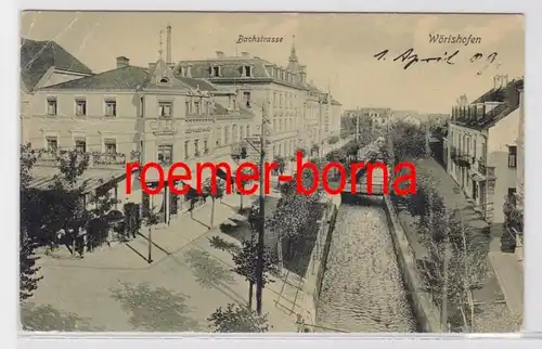 07210 Ak Wörishofen Bachstrasse avec Café 1909