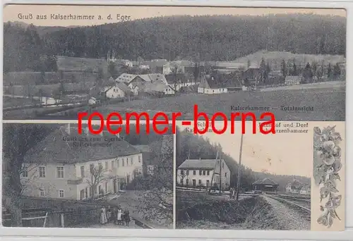 78451 Mehrbild Ak Gruß aus Kaiserhammer an der Eger Gasthof usw. um 1920