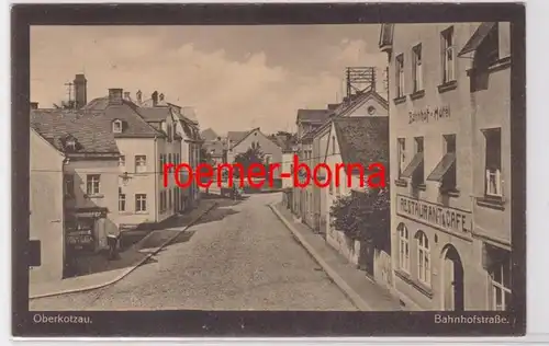 78814 Ak Oberkotzau Bahnhofstraße avec hôtel de gare vers 1920