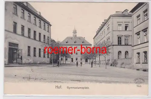 82498 Ak Hof in Bayern Gymnasiumsplatz 1911