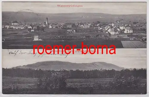 82993 Mehrbild Ak Wassertrüdingen und Hesselberg Partie gegen Lentersheim 1911