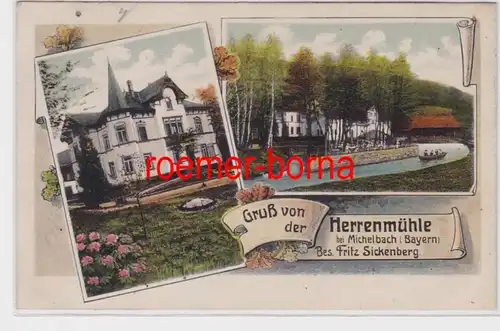 83200 Multi-image Ak Salutation de la Herrenmühle près de Michelbach Bayern vers 1910