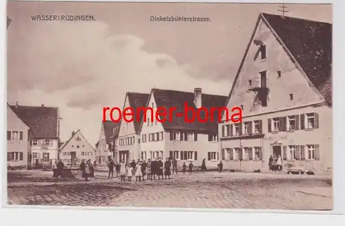 83315 Feldpost Ak Wassertrudingen Dinkelsbühlerstraße avec auberge au soleil 1917